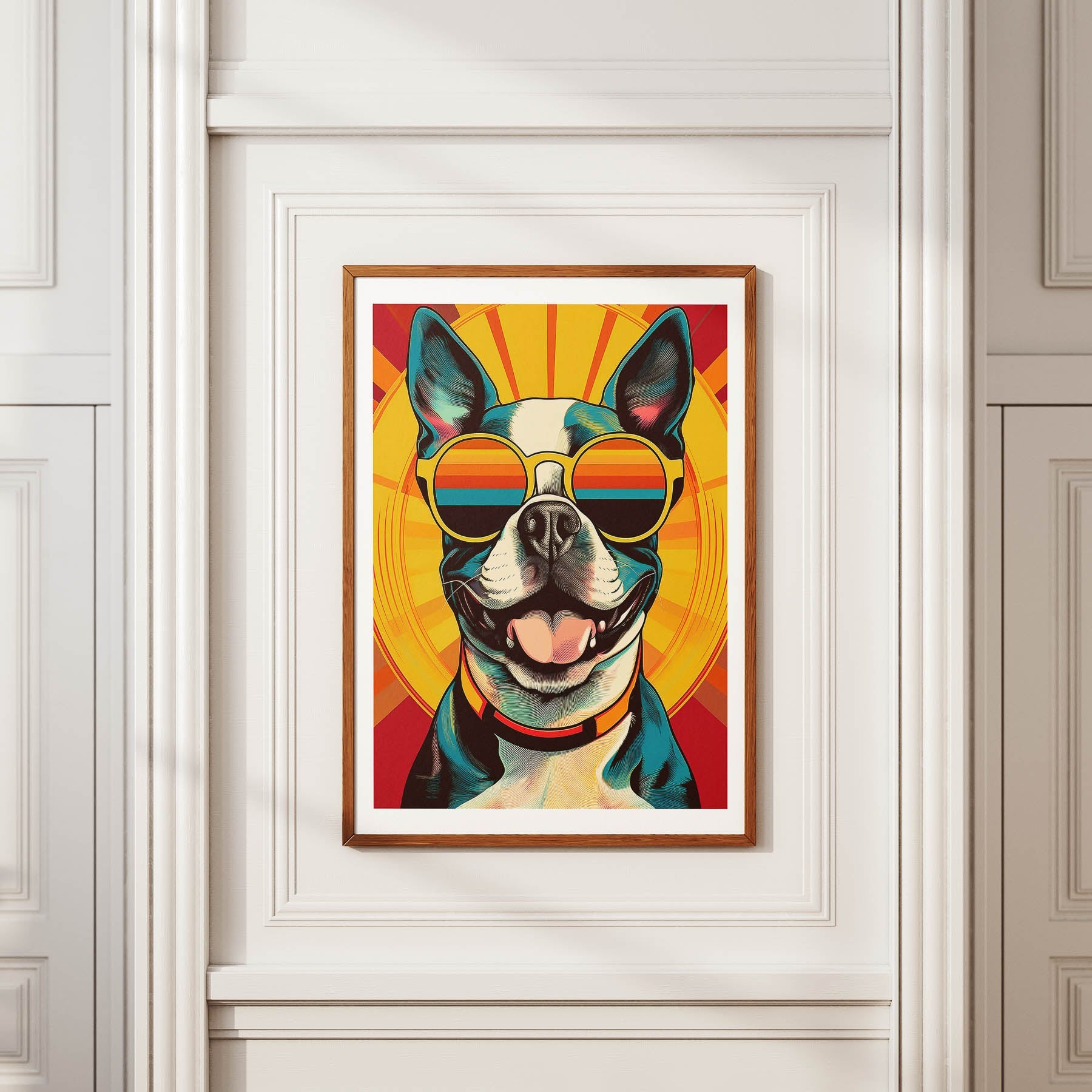 Boston Terrier In Colourful Sunnies 2 image 2