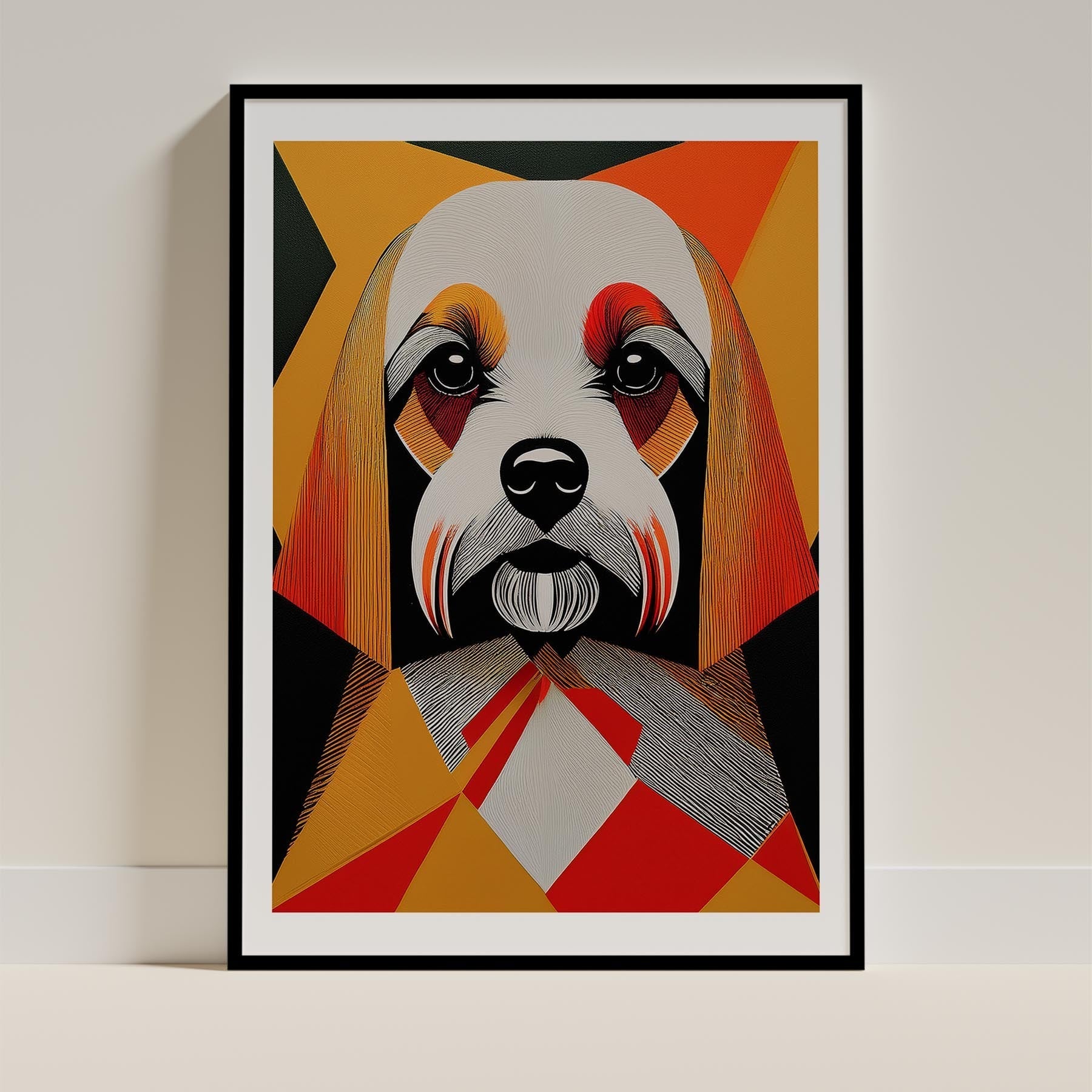 Maltese Geometric Orange Series image 0