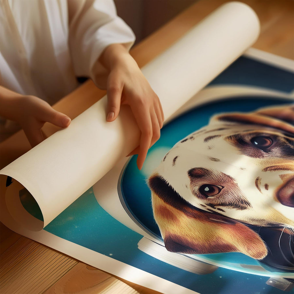 Dalmatian Astronaut Dog Series with Text Astro Dog image 1