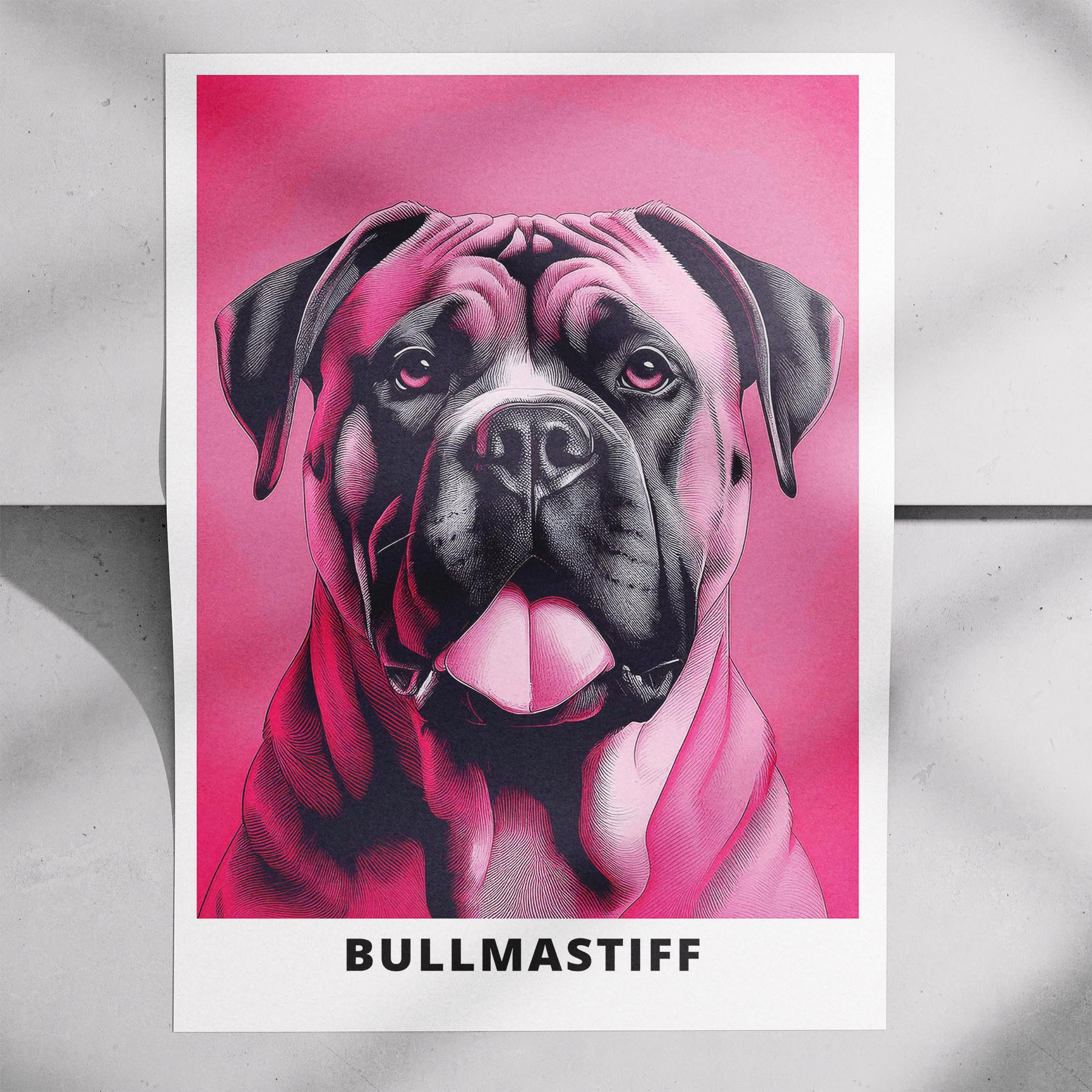 Bullmastiff Pink and Black Dog Series 1 image 7