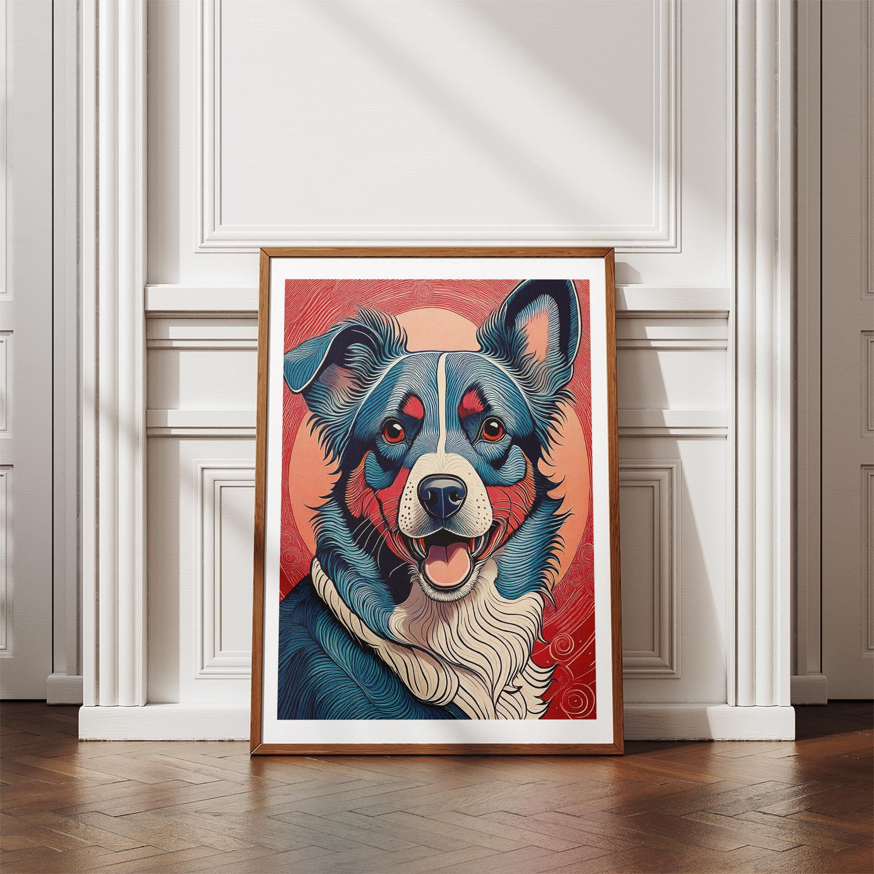 Border Collie Hokusai Japanese Inspired Dog Series image 4