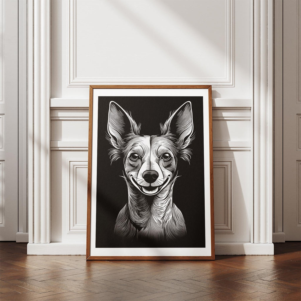 Chinese Crested Line Dog Series in Black and White image 4