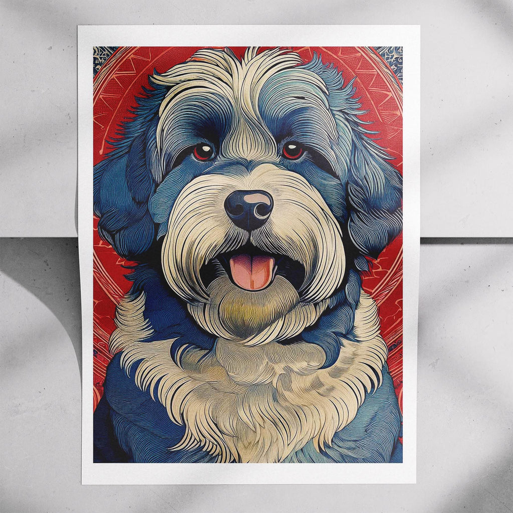 Old English Sheepdog Hokusai Japanese Inspired Dog Series image 7