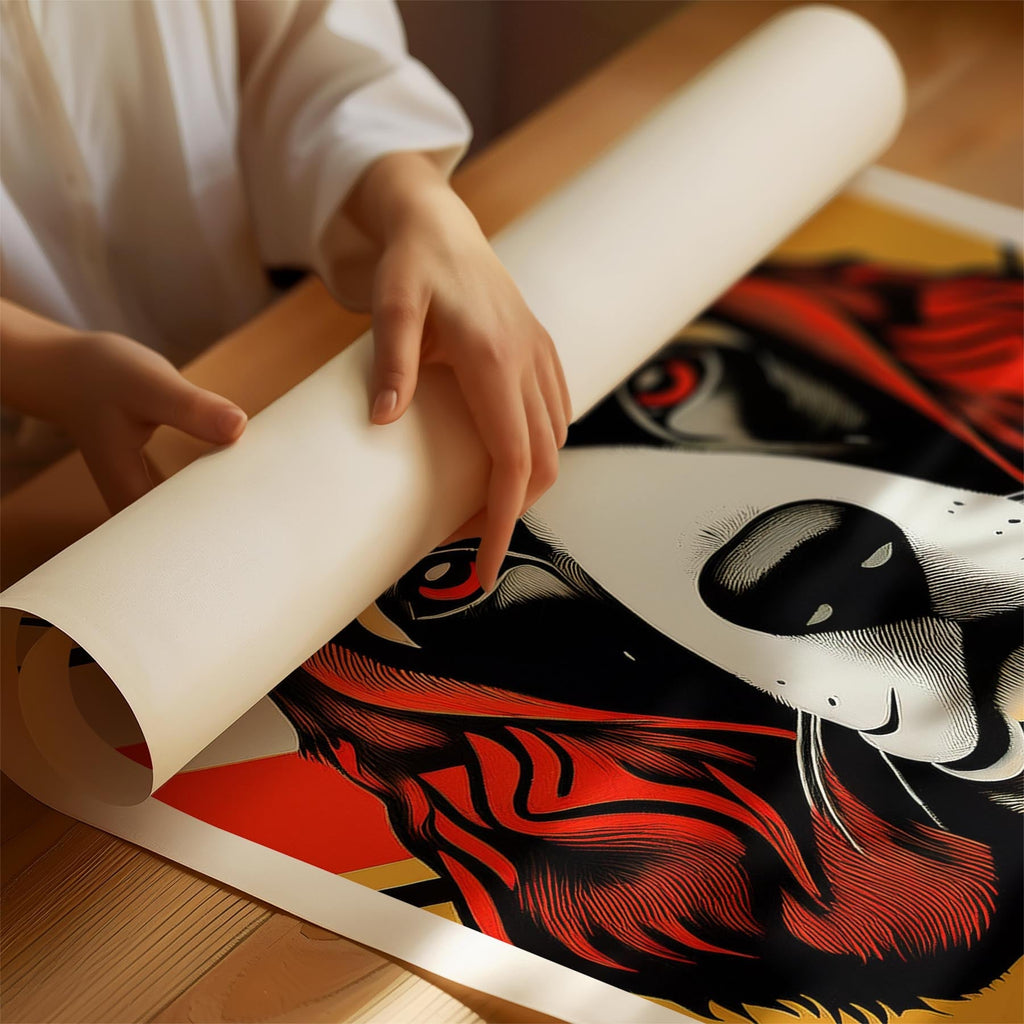 English Springer Spaniel Geometric Orange Series image 1