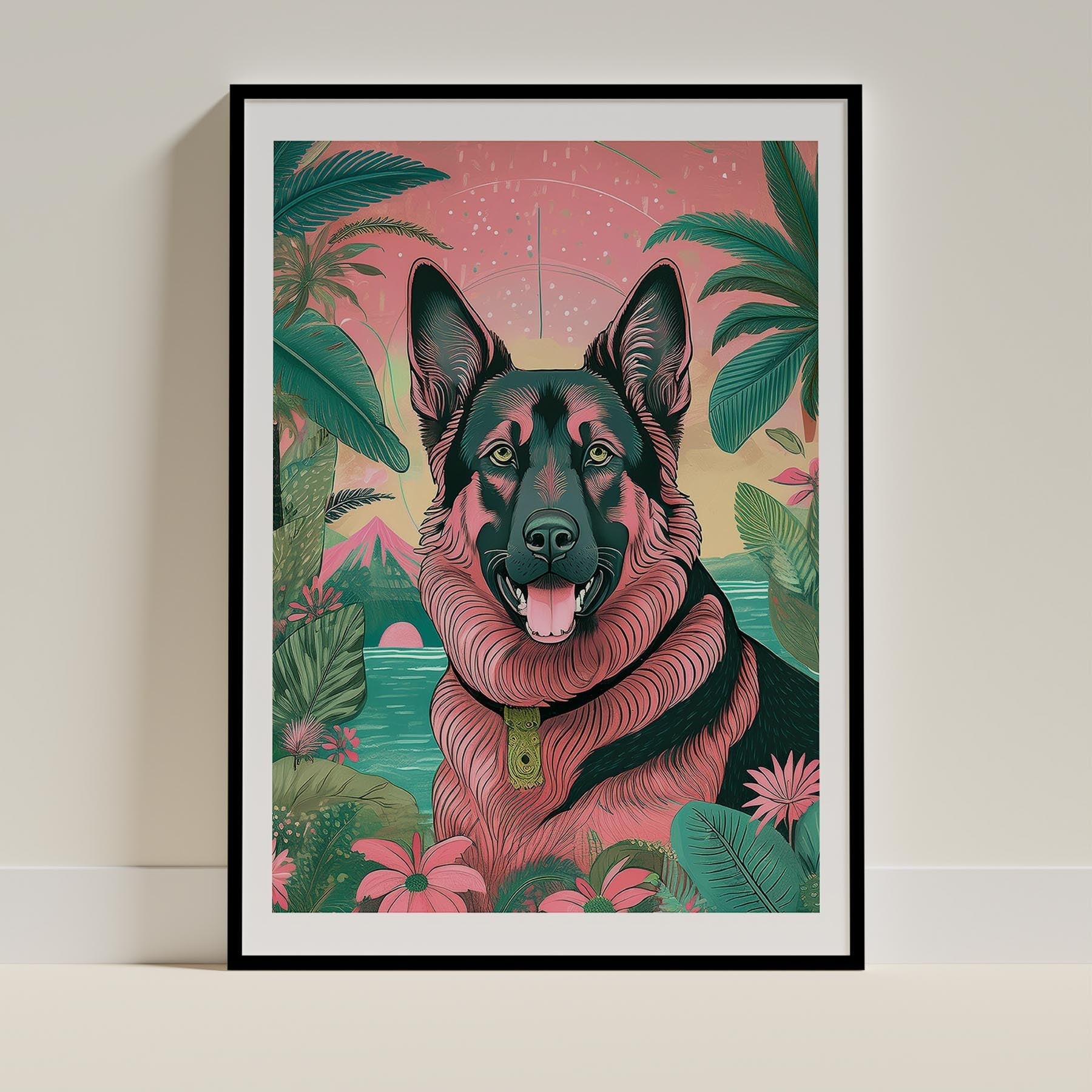 German Shepherd Flowery Dog image 0