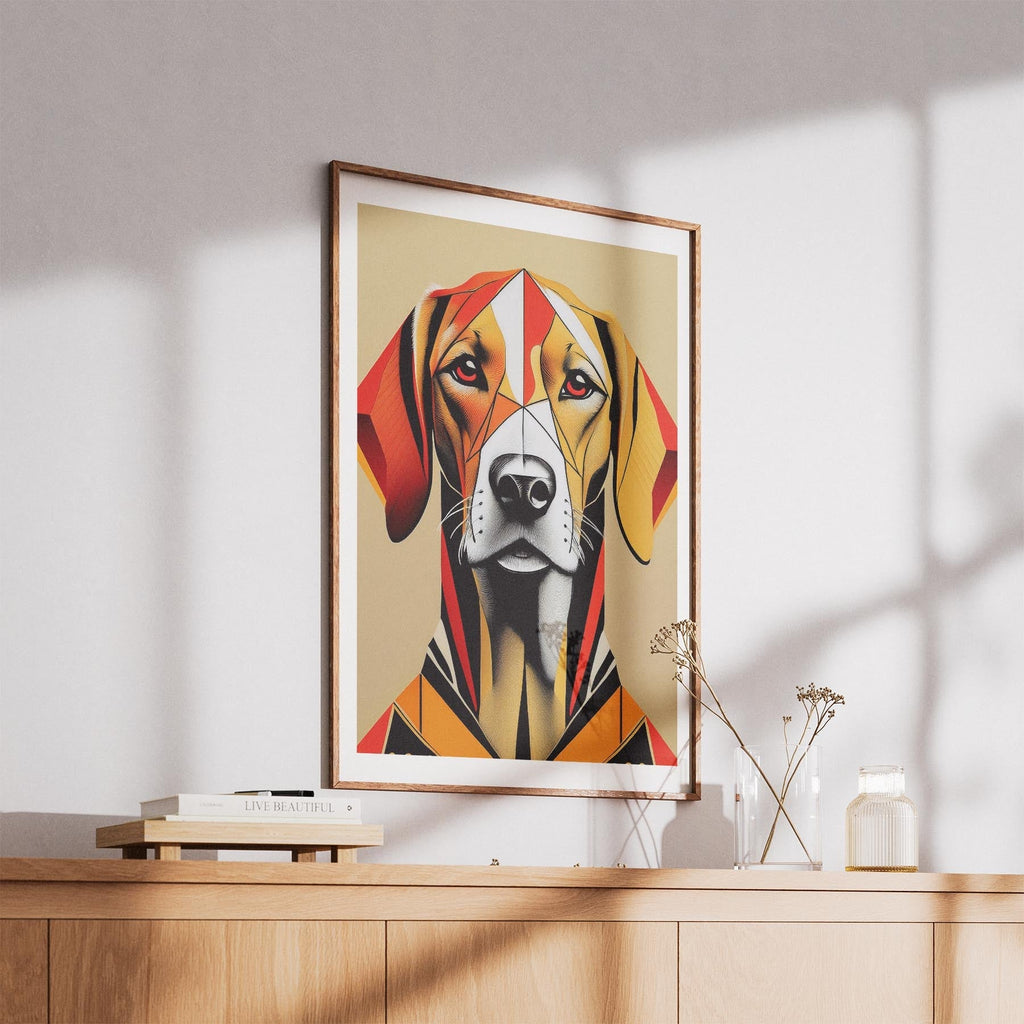 Hungarian Vizsla Geometric Orange Series image 5