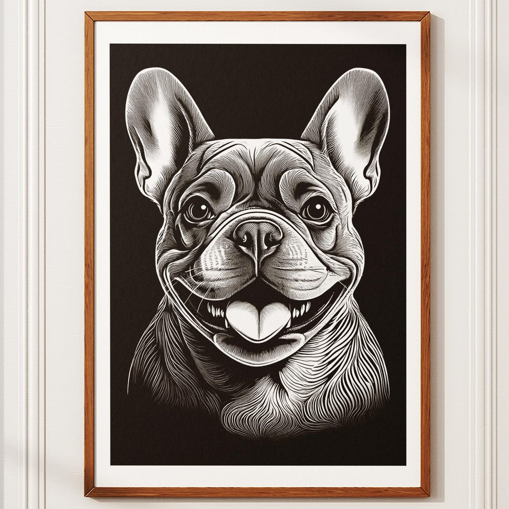 French Bulldog Line Dog Series in Black and White image 10