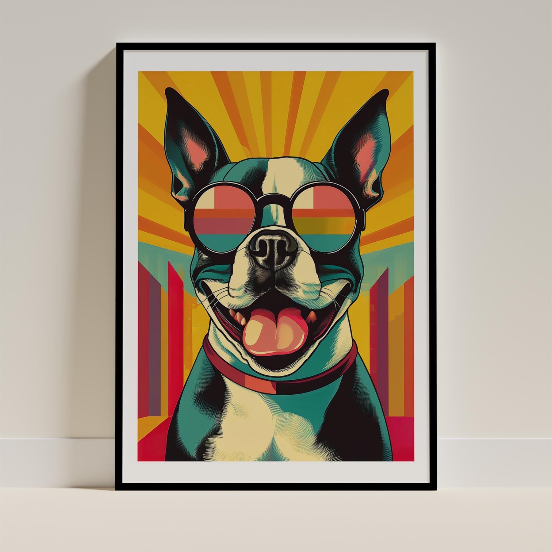 Boston Terrier In Colourful Sunnies 1 image 11