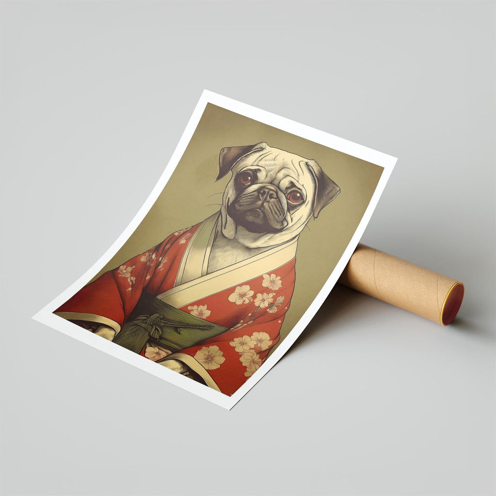 Pug Japanse Kimono Dog Series image 6
