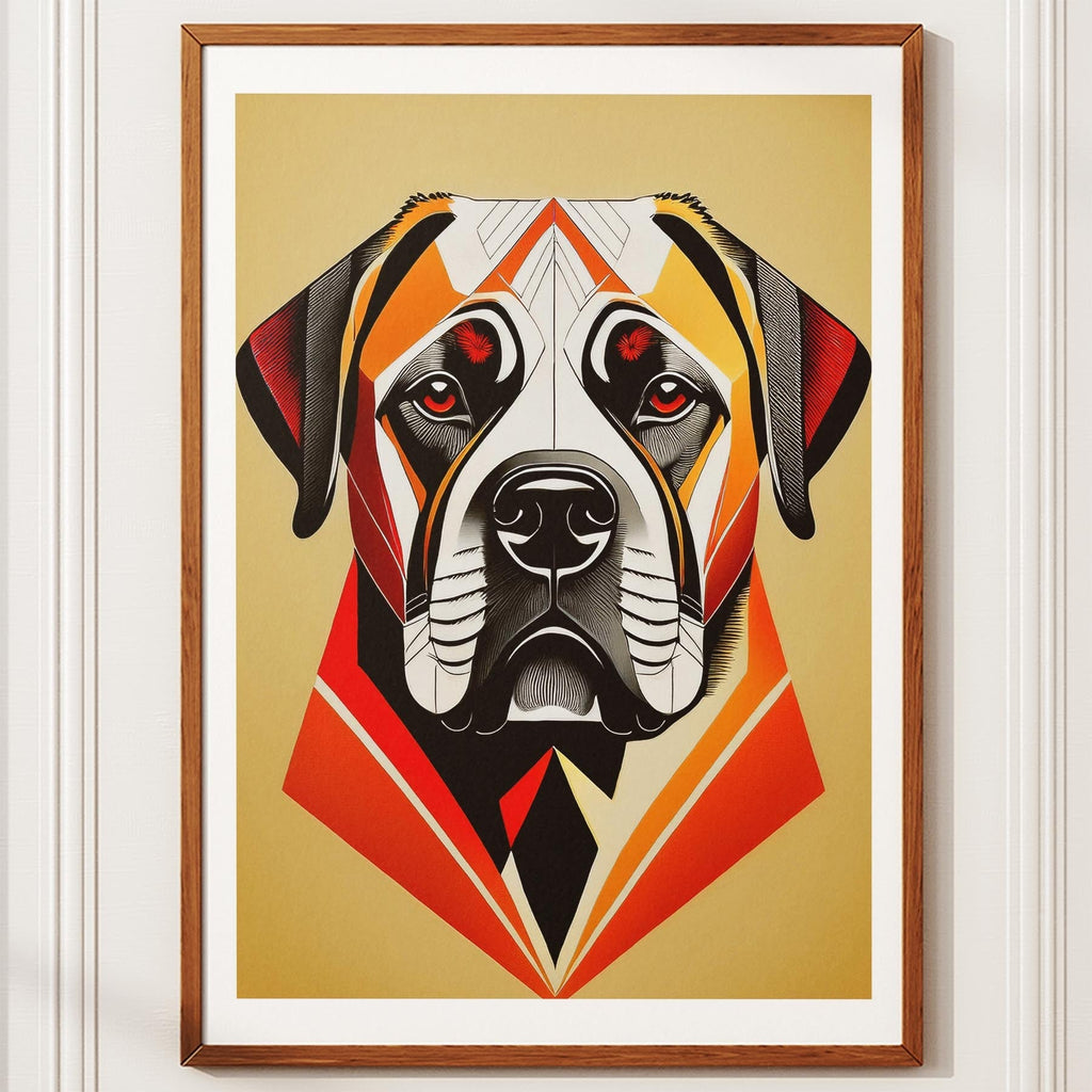 Bullmastiff Geometric Orange Series image 10