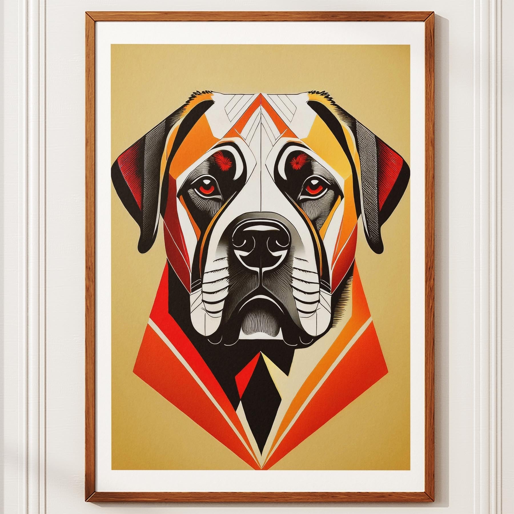 Bullmastiff Geometric Orange Series image 10