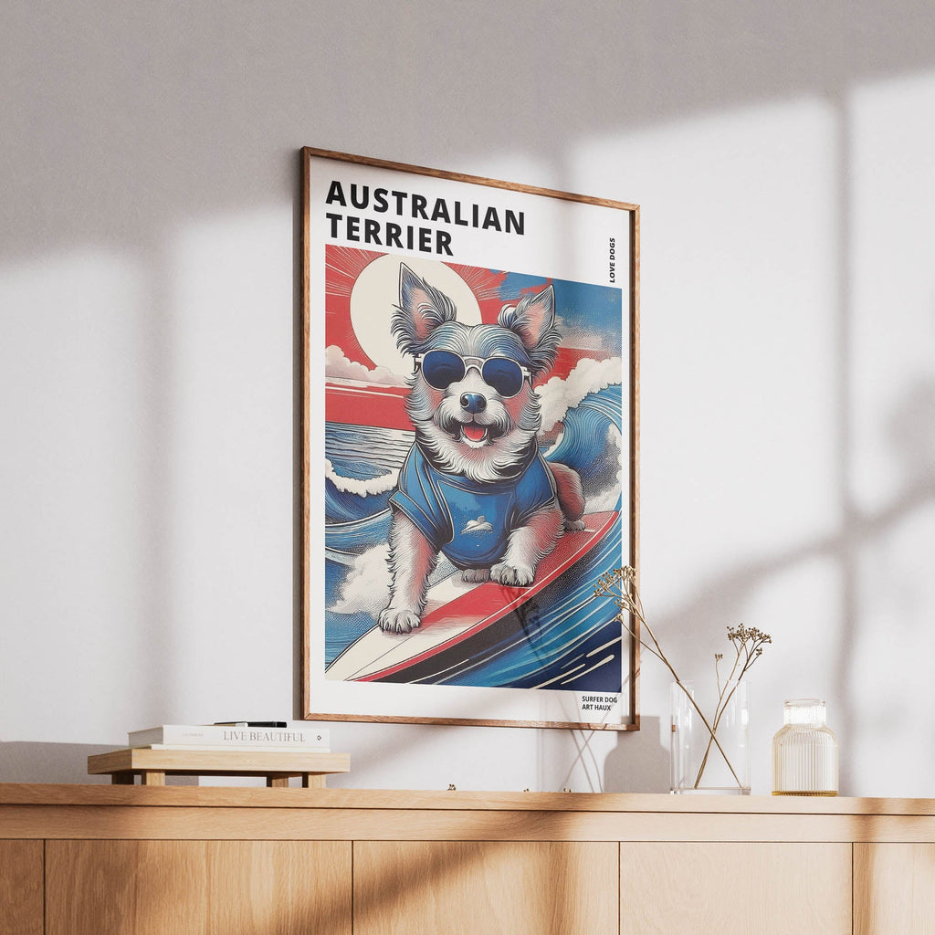 Australian Terrier Hokosai Surfer Dogs 1 image 6