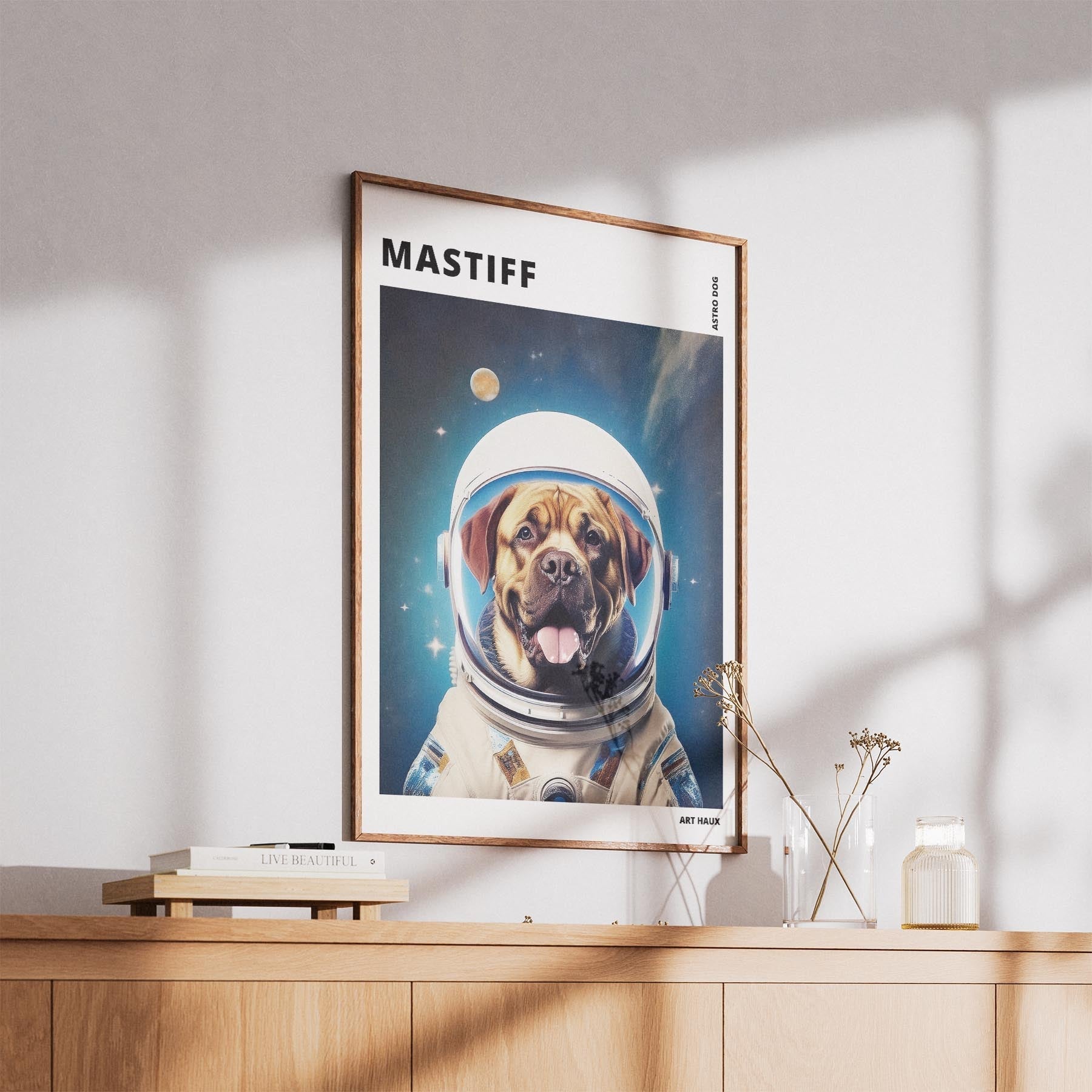 Mastiff Astronaut Dog Series with Text Astro Dog image 5