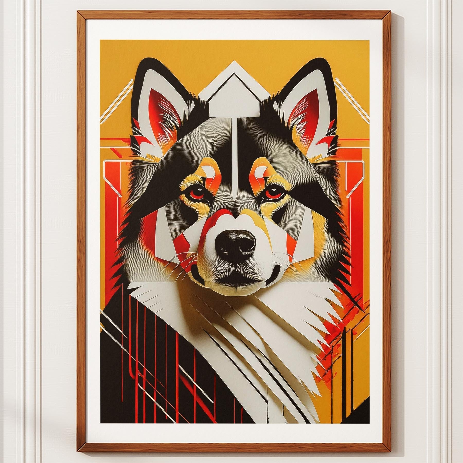 Finnish Lapphund Geometric Orange Series image 10