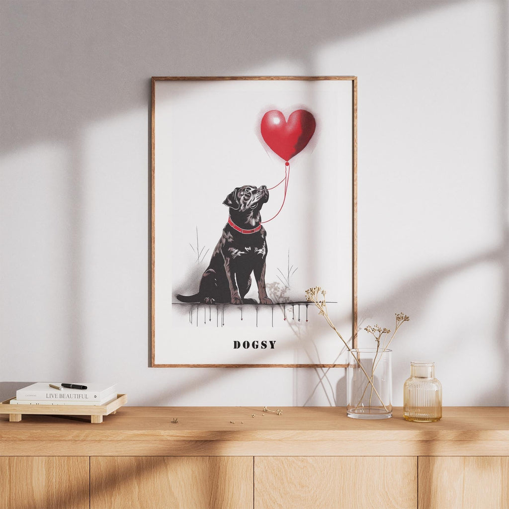 Rottweiler DOGSY Series inspired by the Art of Banksy with text Dogsy image 8