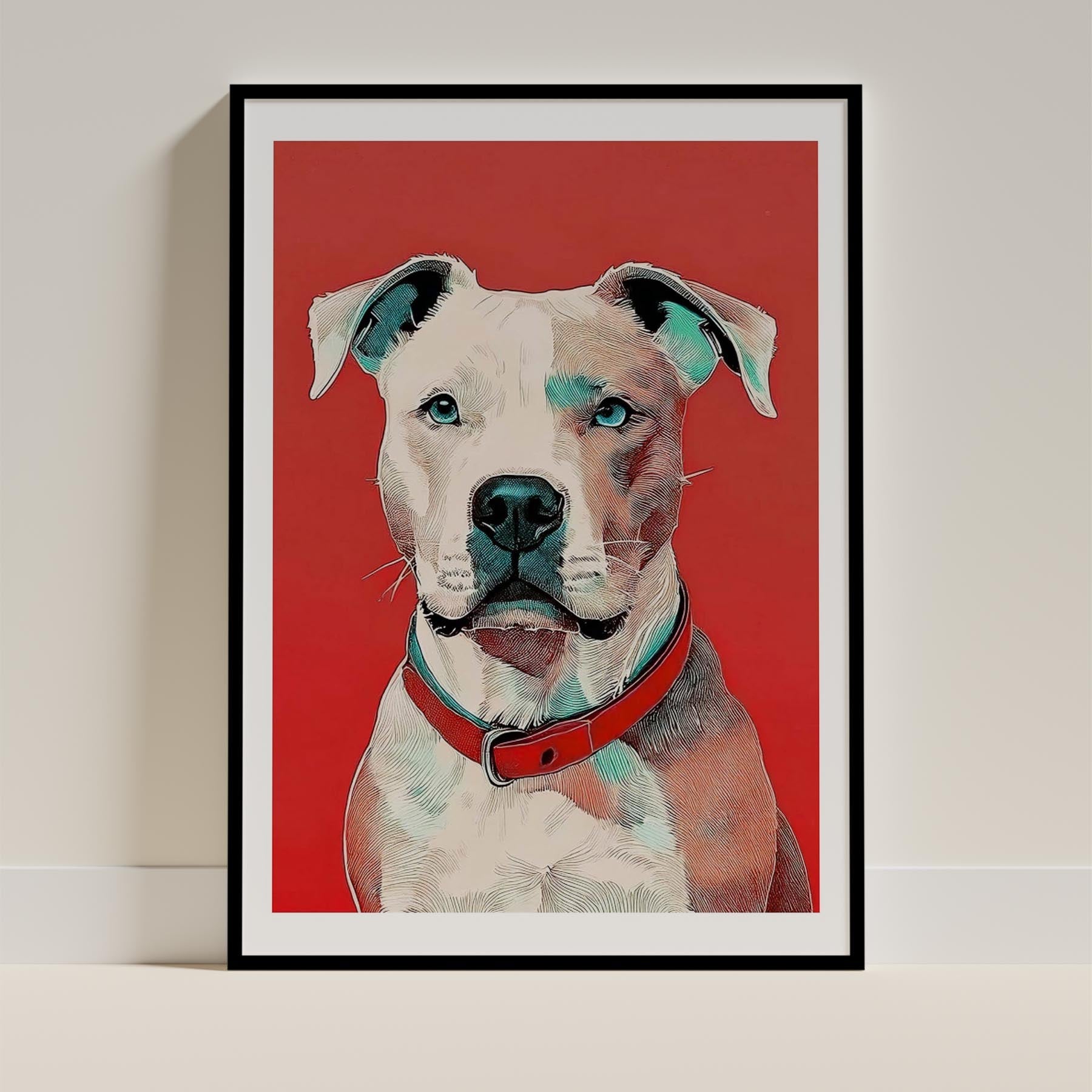 American Staffordshire Terrier Dog Art Print Unframed | 6 Unique Designs | Wall Art Gift for Dog Lovers | Dogsy & Co
