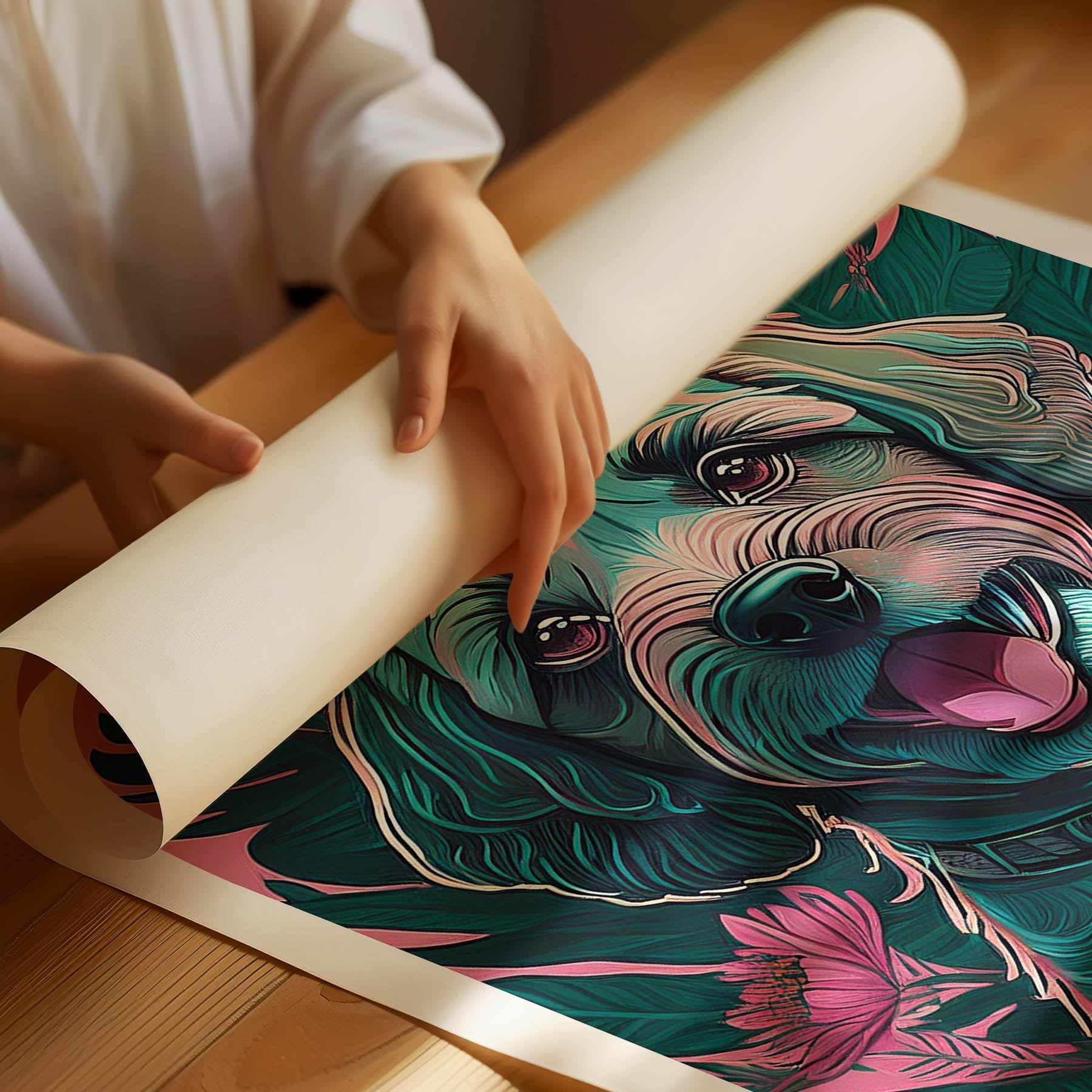 Cockapoo 1 Flowery Dog image 1