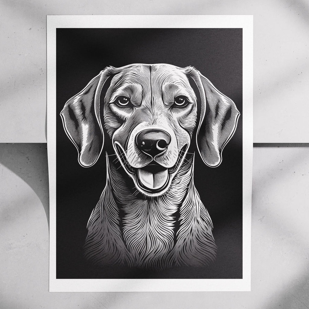 Hungarian Vizsla Line Dog Series in Black and White image 7