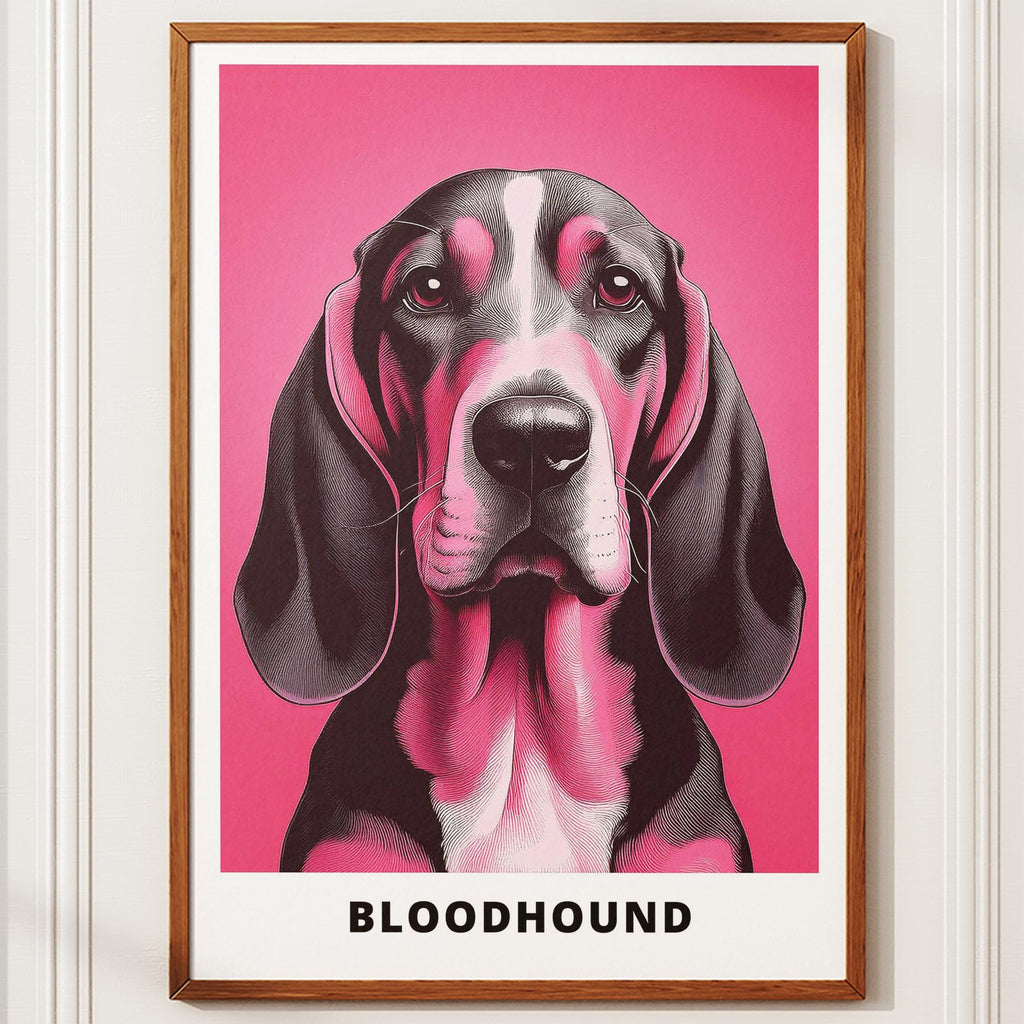 Bloodhound Pink and Black Dog Series image 10