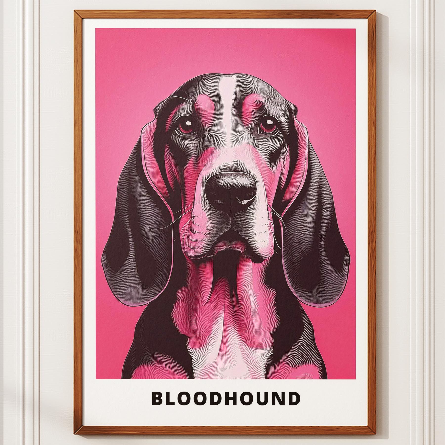 Bloodhound Pink and Black Dog Series image 10