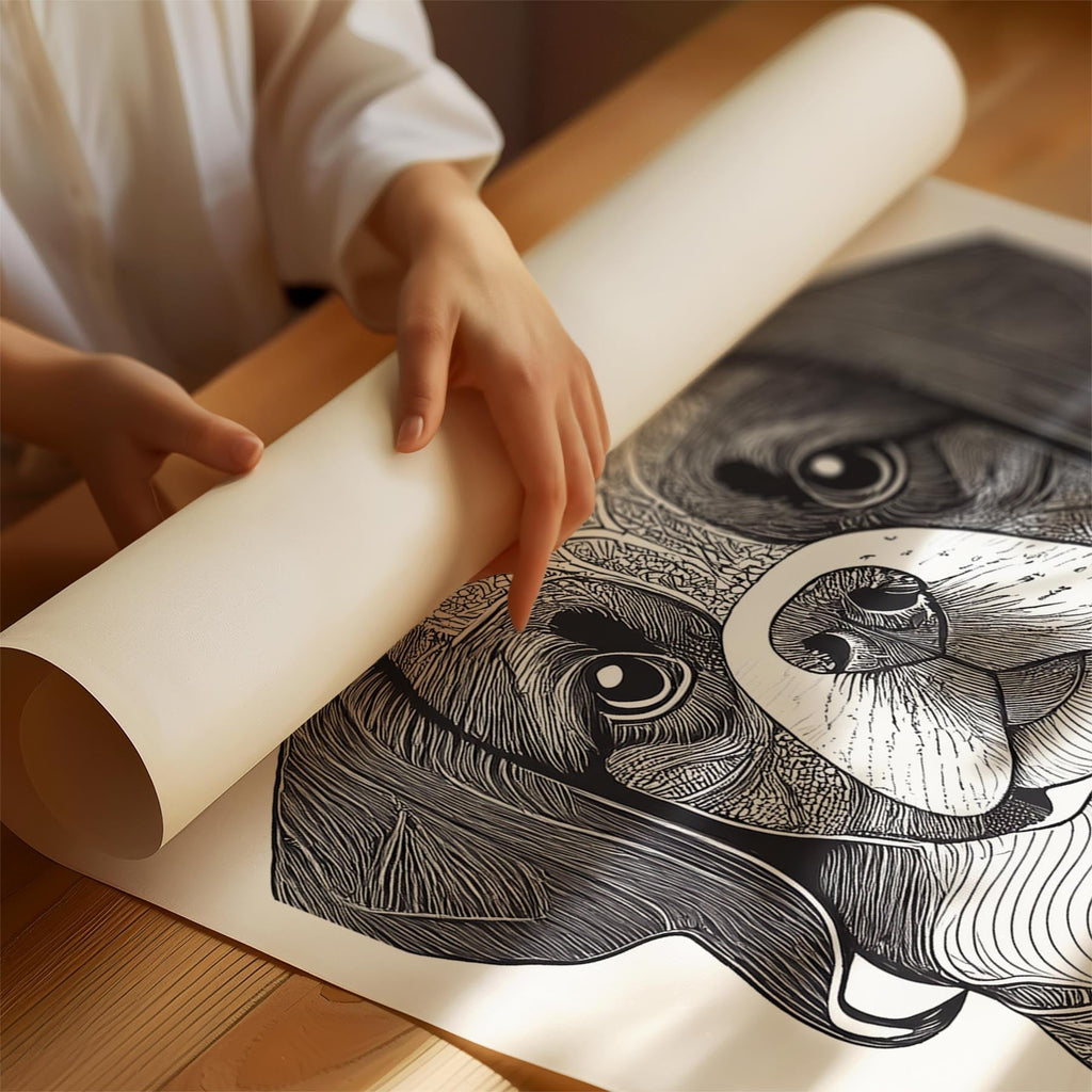 Japanese Chin Mandala Black and White Dog Series image 1