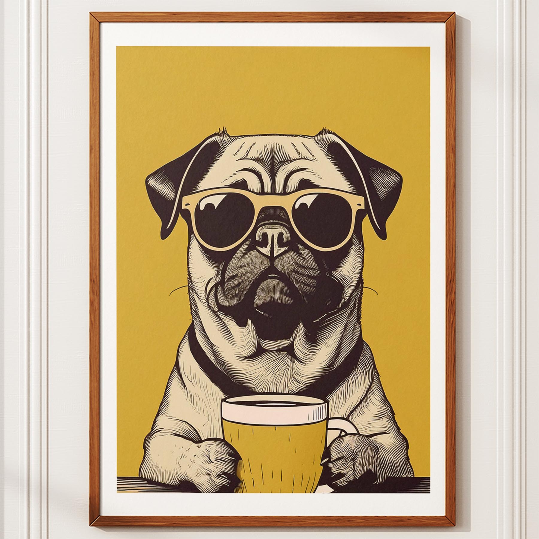 Pug Chillin Coffee Dog image 10
