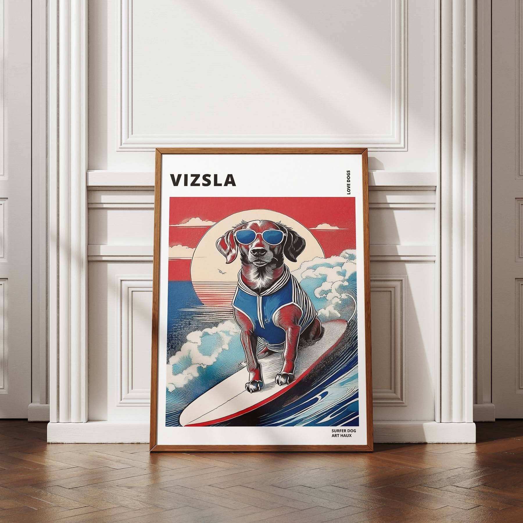 Vizsla Hokosai Surfer Dogs 1 image 4