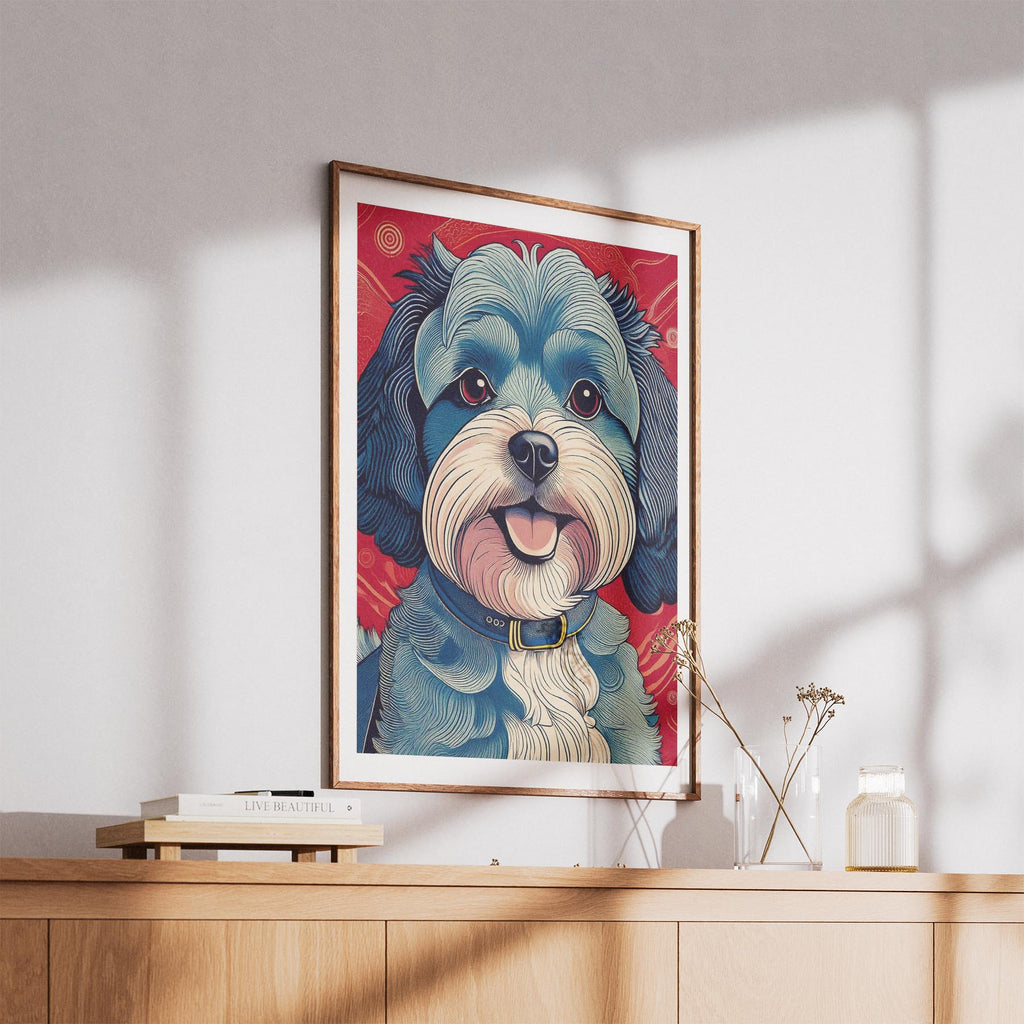 Cavoodle Hokusai Japanese Inspired Dog Series 9 image 5