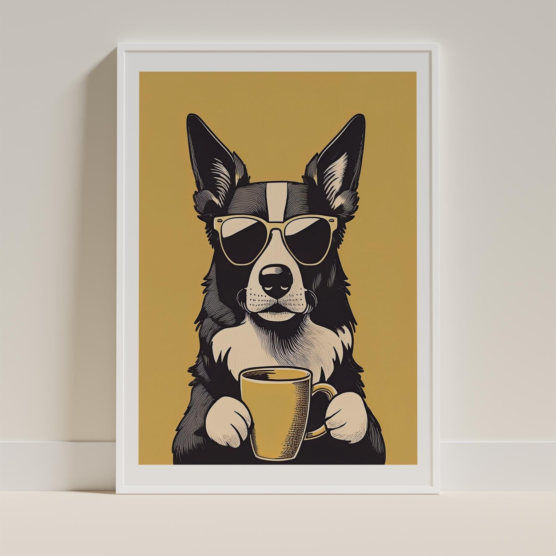 Border Collie Chillin Coffee Dog image 9
