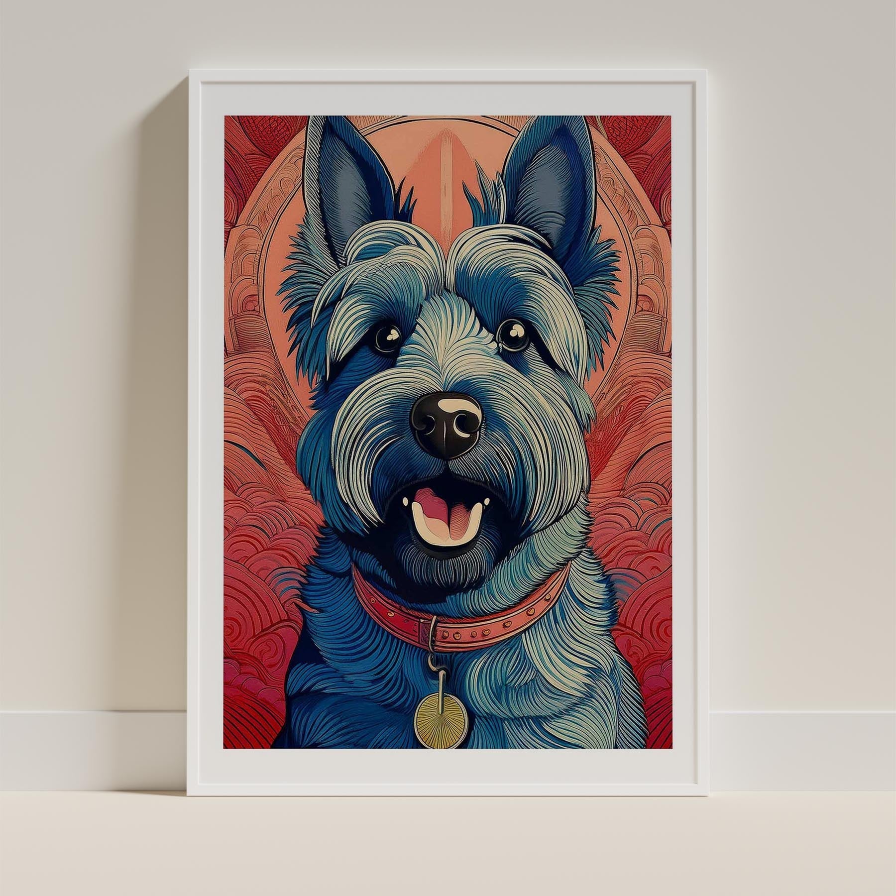 Scottish Terrier Hokusai Japanese Inspired Dog Series 1 image 9