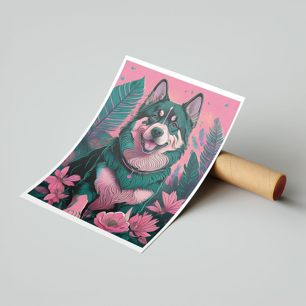 Alaskan Malamute Flowery Dog image 7