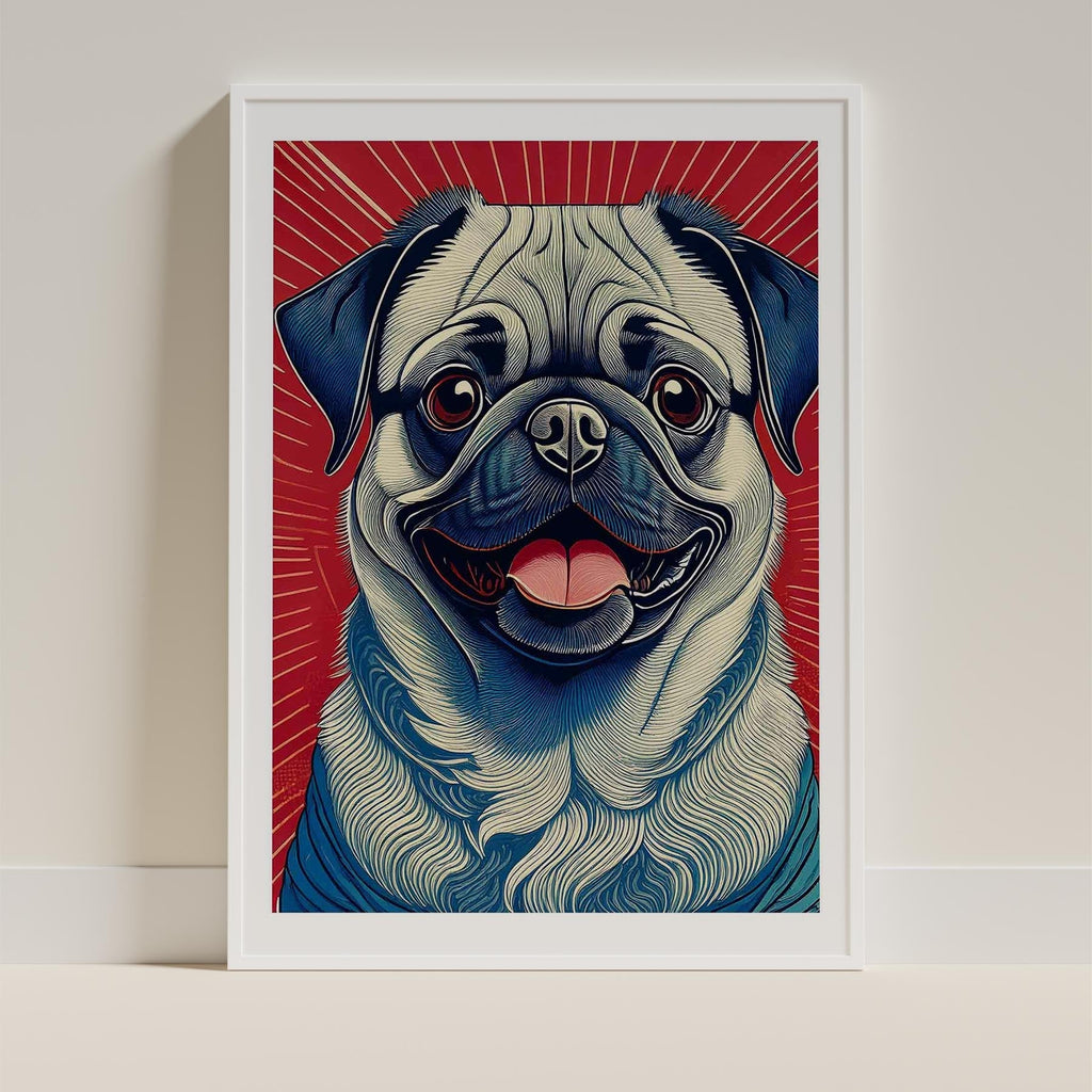 Pug Hokusai Japanese Inspired Dog Series image 9