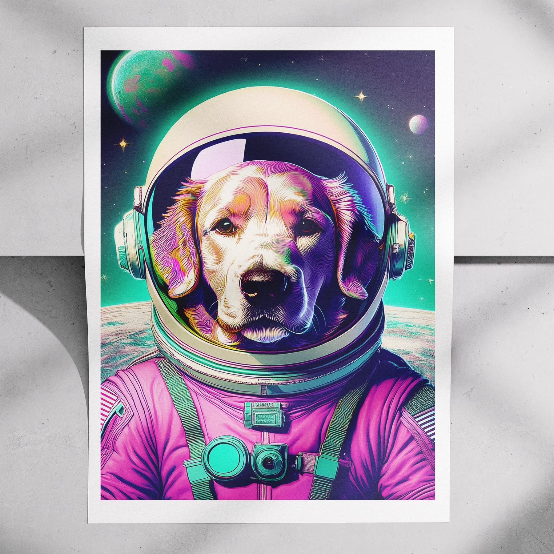 Curly Coated Retriever Space Dogs Series image 7