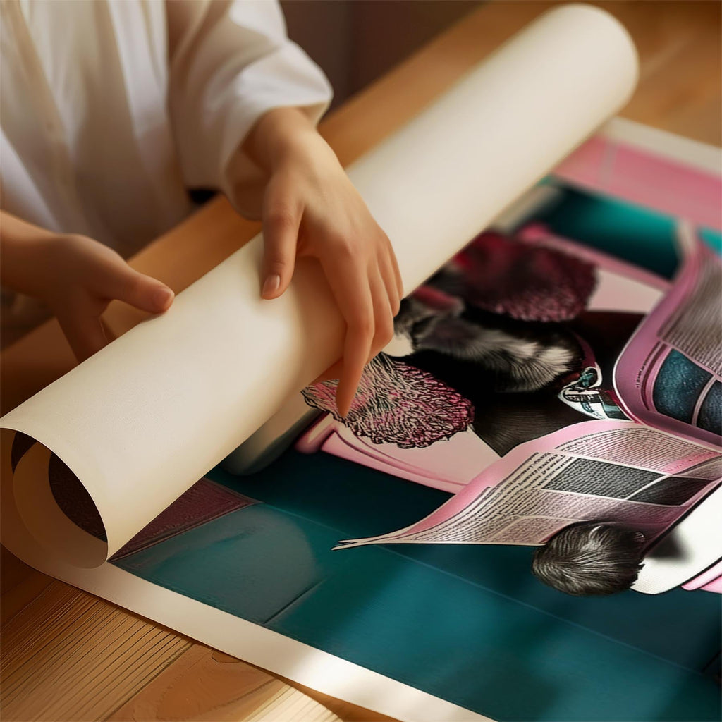 Cocker Spaniel Toilet Dogs PInk and Turquise image 1