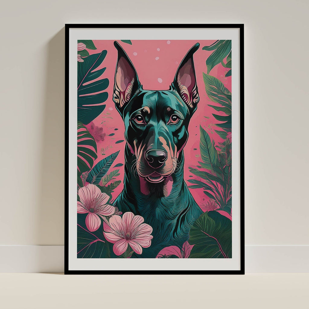 Doberman Flowery Dog image 0