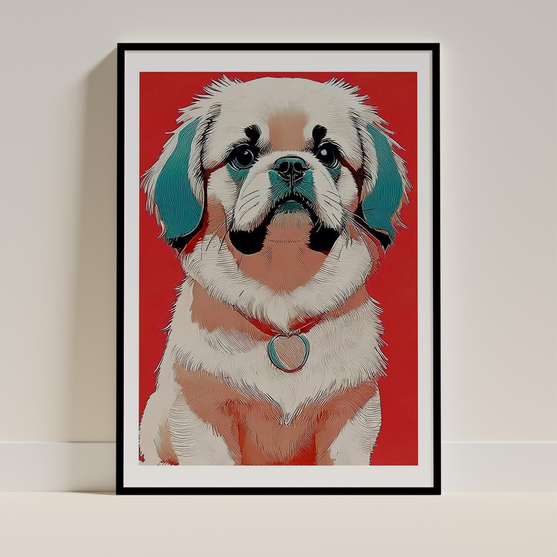 Pekingese Dog Art Print Unframed | 7 Unique Designs | Wall Art Gift for Dog Lovers | Dogsy & Co