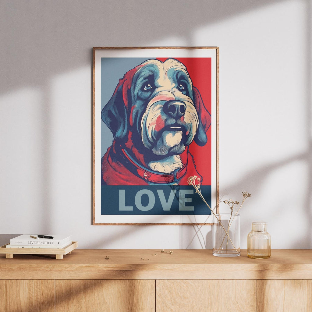 Old English Sheepdog LOVE Series Inspired by the Obama Poster image 8