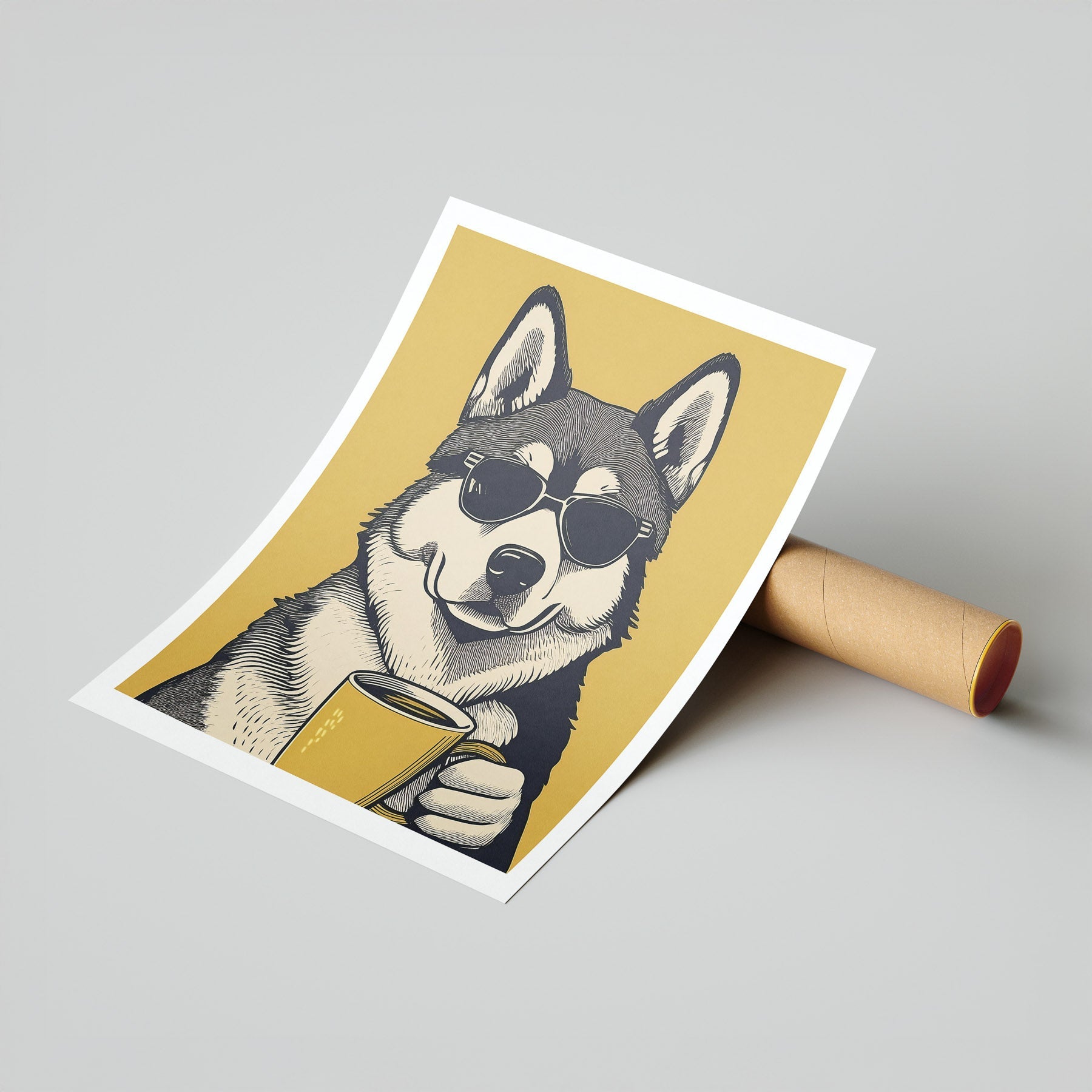 Alaskan Malamute Chillin Coffee Dog image 7