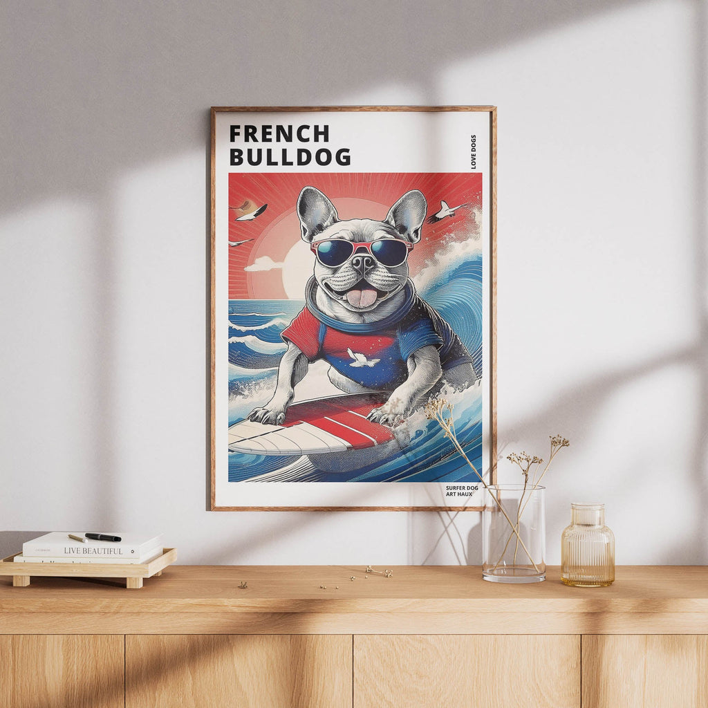 French Bulldog Hokosai Surfer Dogs 1 image 8