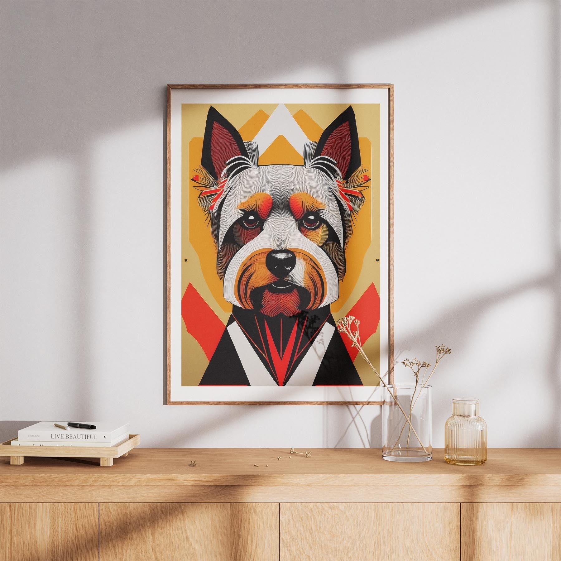 Yorkshire Terrier Geometric Orange Series image 8