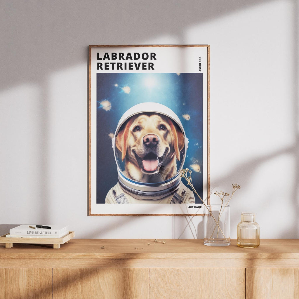 Labrador Retriever Astronaut Dog Series with Text Astro Dog image 8