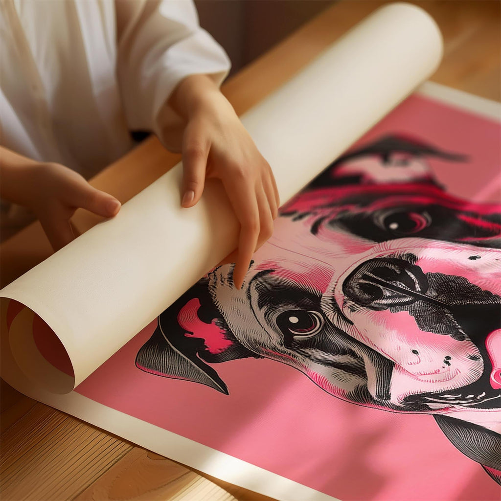 Boxer Pink and Black Dog Series  2 image 1