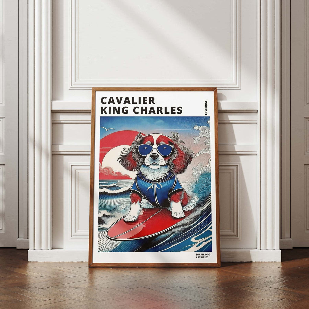 Cavalier King Charles Spaniel Hokosai Surfer Dogs 1 image 4