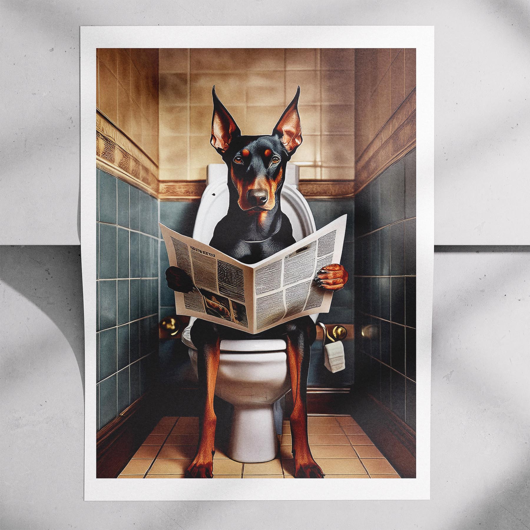 Dobermann Toilet Humour Dog Series 3 image 7