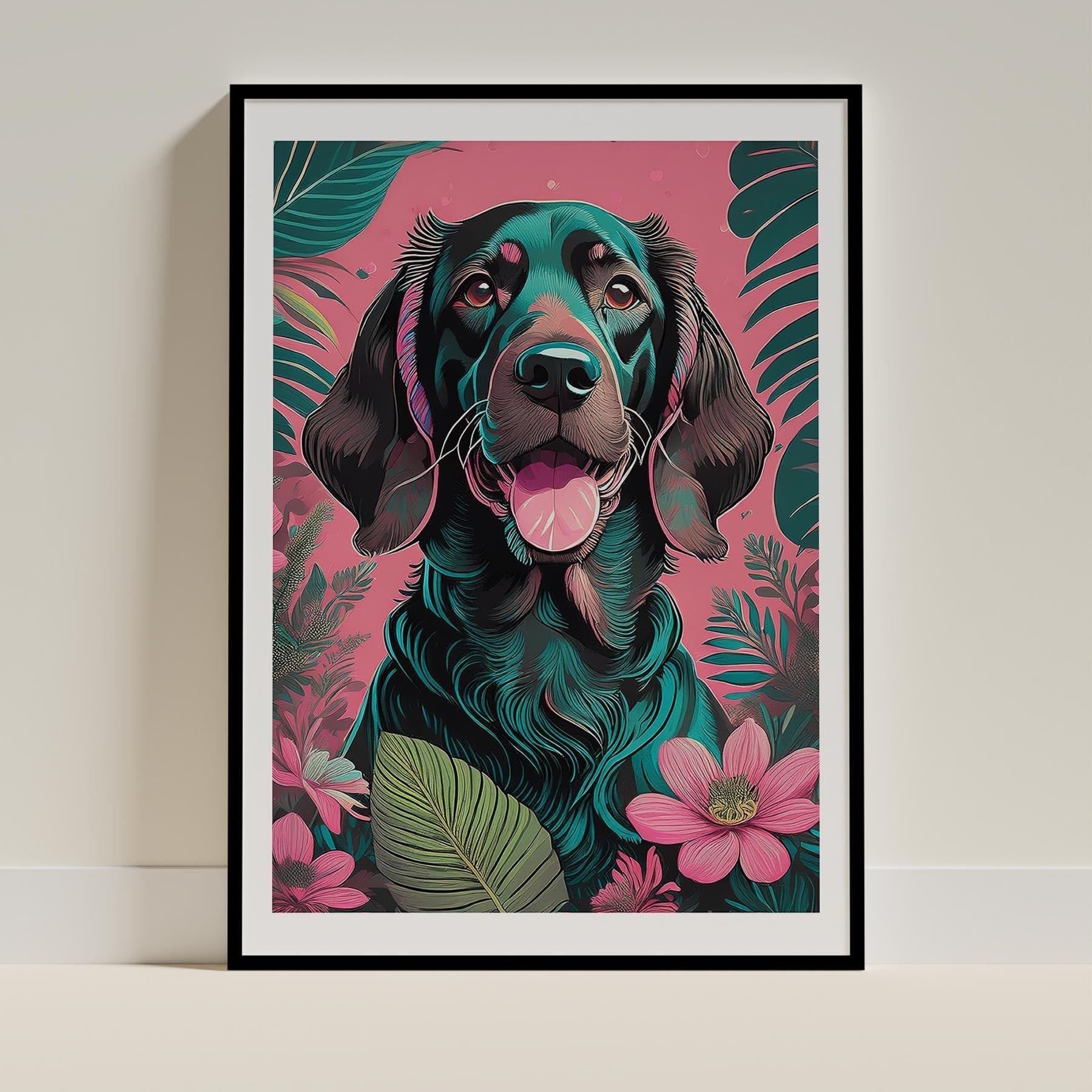 Irish Setter Flowery Dog image 0