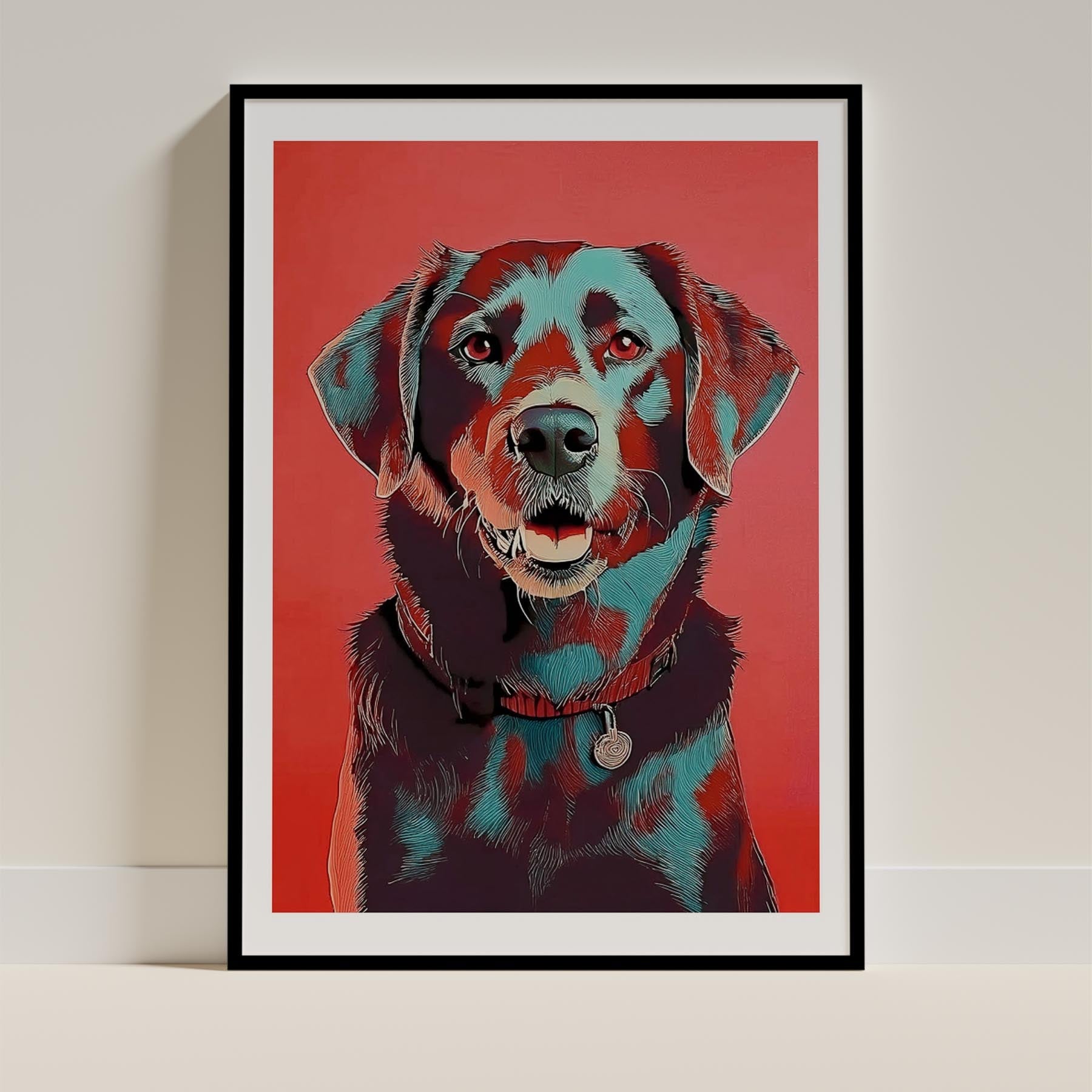 Murray River Retriever Dog Art Print Unframed | 4 Unique Designs | Wall Art Gift for Dog Lovers | Dogsy & Co