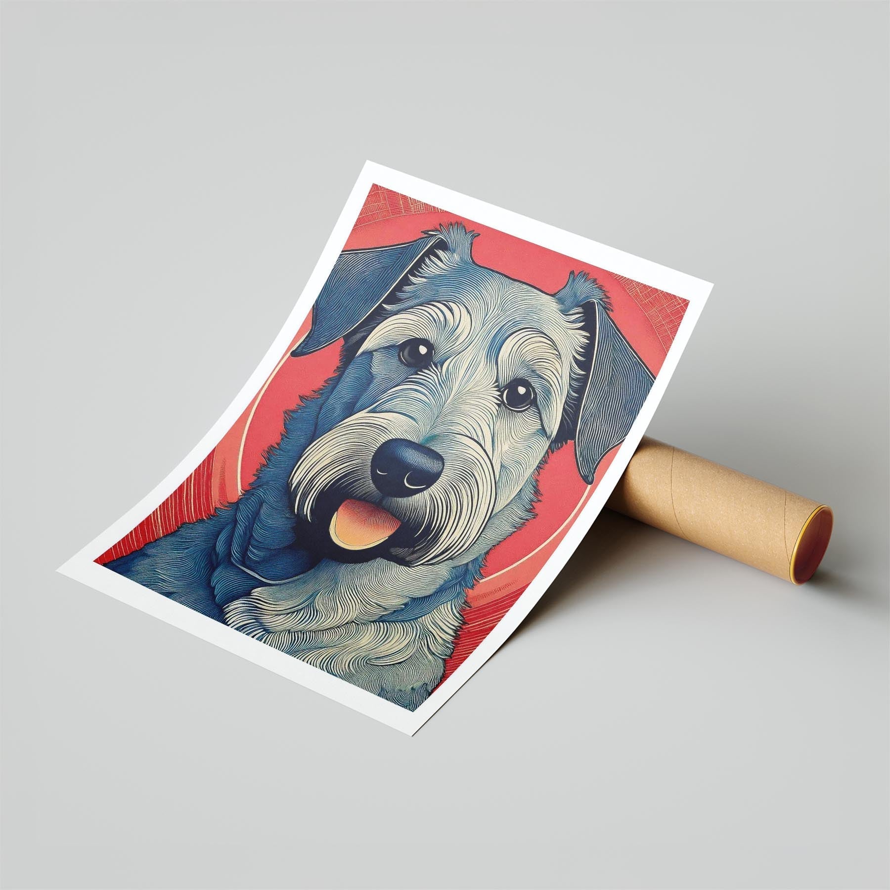 Irish Terrier Hokusai Japanese Inspired Dog Series image 6