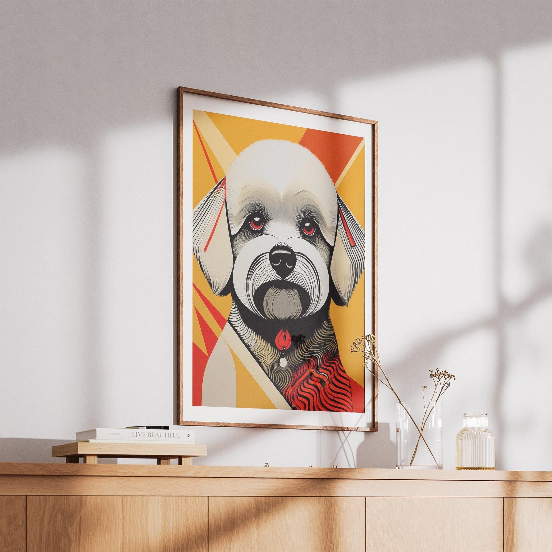 Bichon Frise Geometric Orange Series image 5