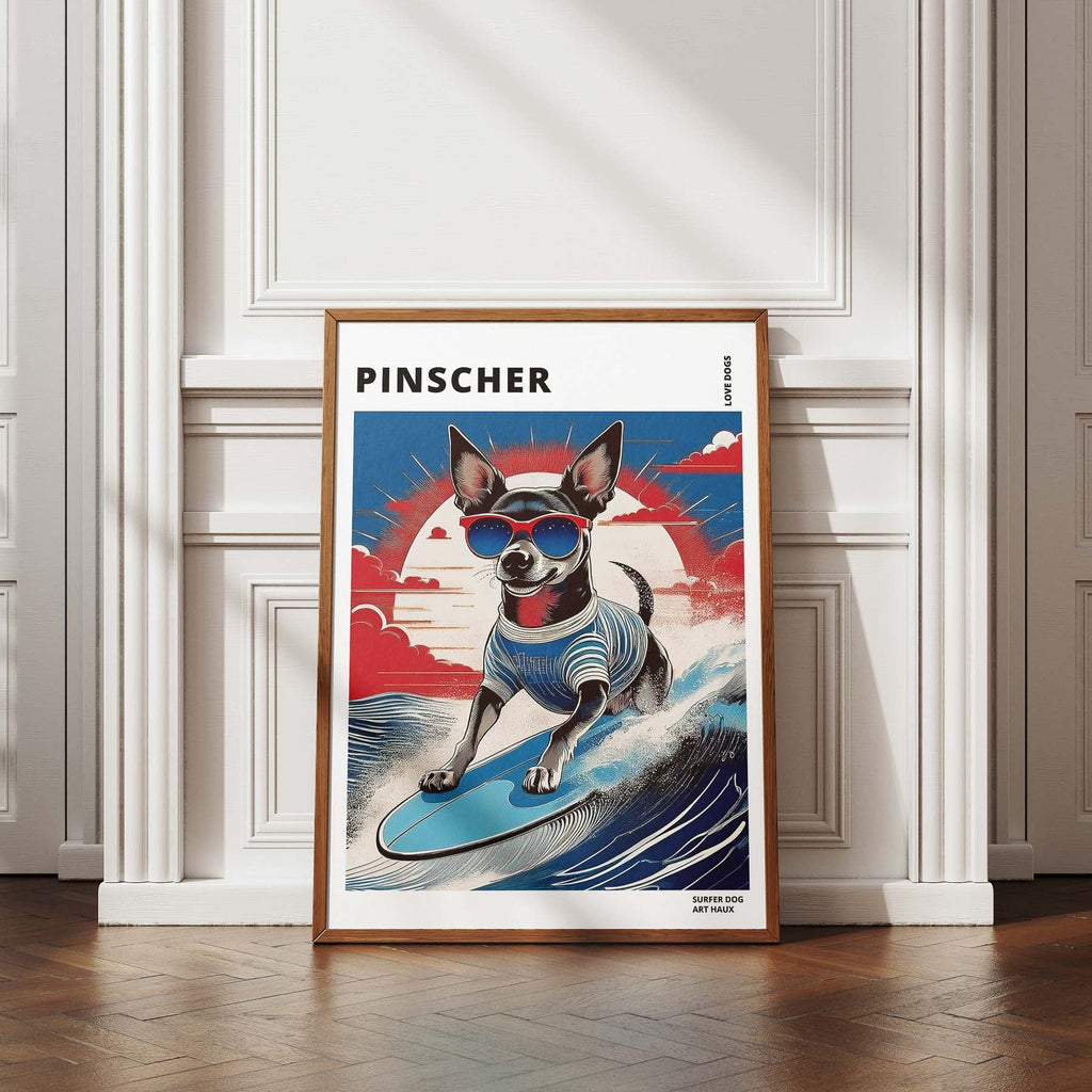 Pinscher Hokosai Surfer Dogs 1 image 4