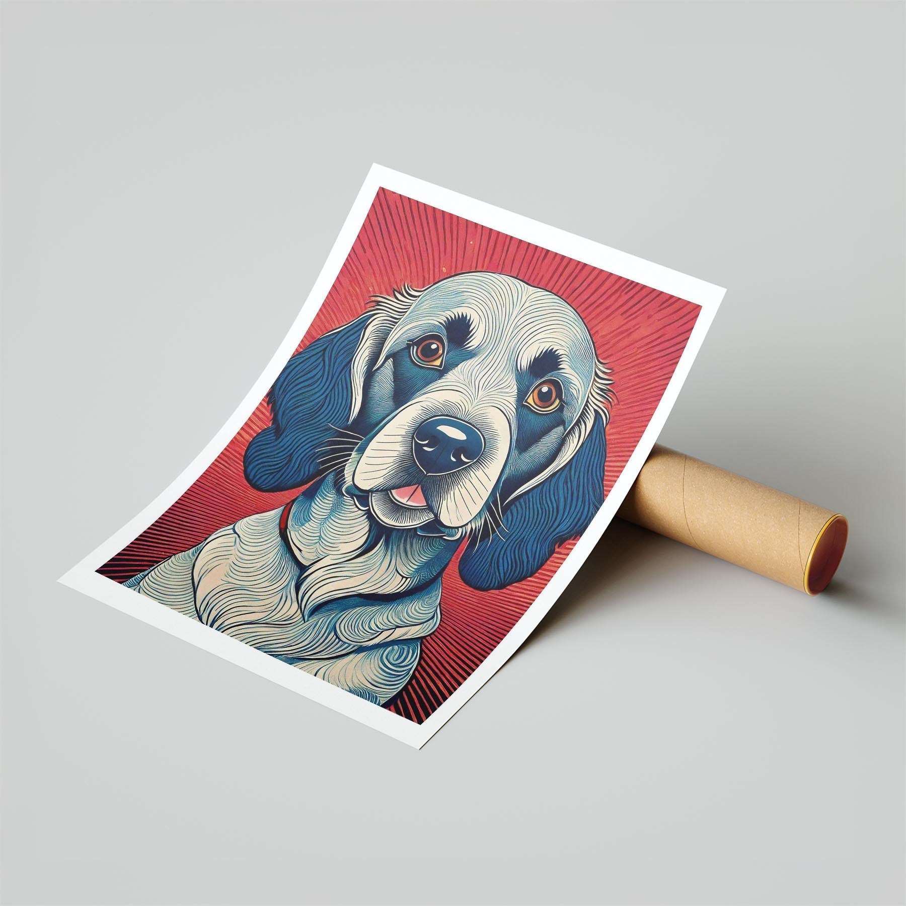 English Setter Hokusai Japanese Inspired Dog Series image 6